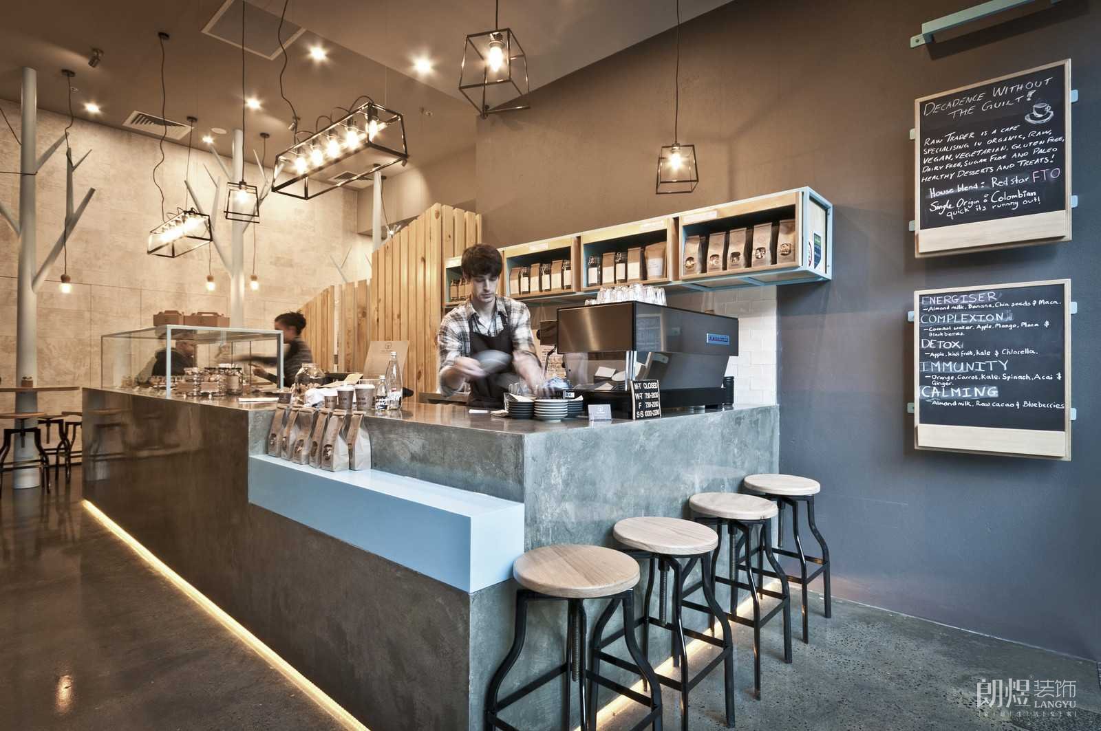 工業(yè)風(fēng)奶茶店收銀臺(tái)