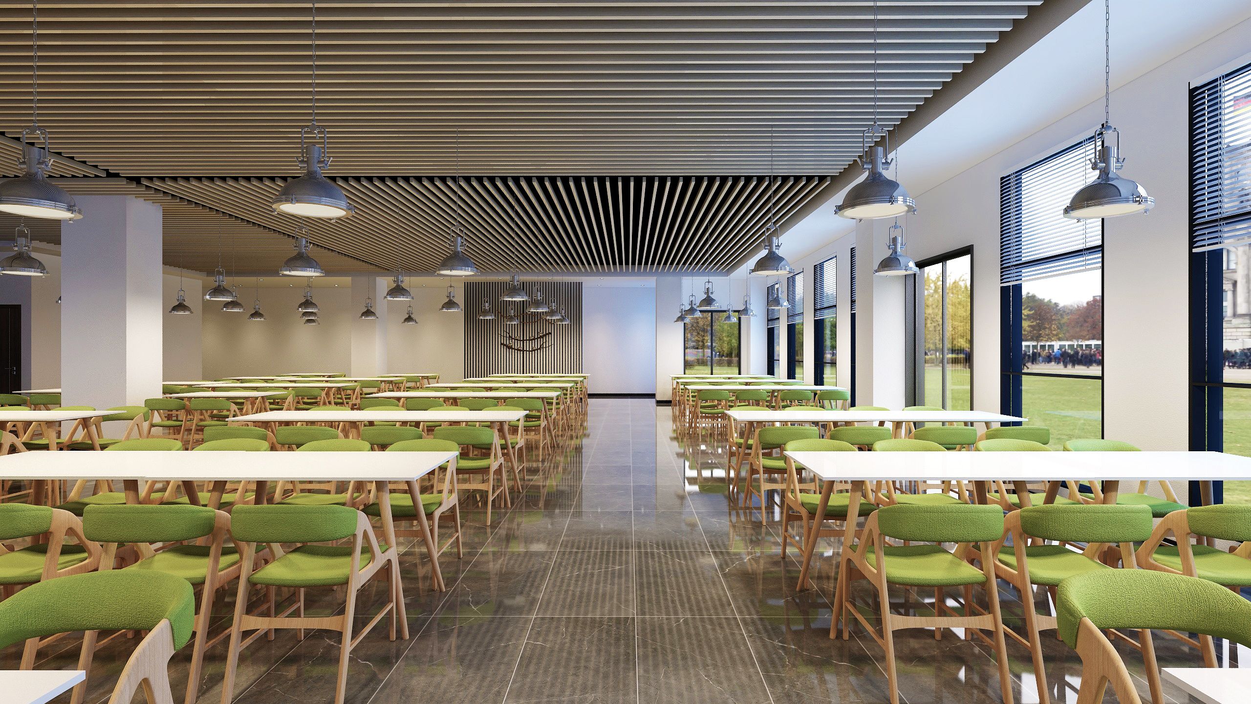 匯錦水務(wù)公司職工510平米廠房裝修效果圖