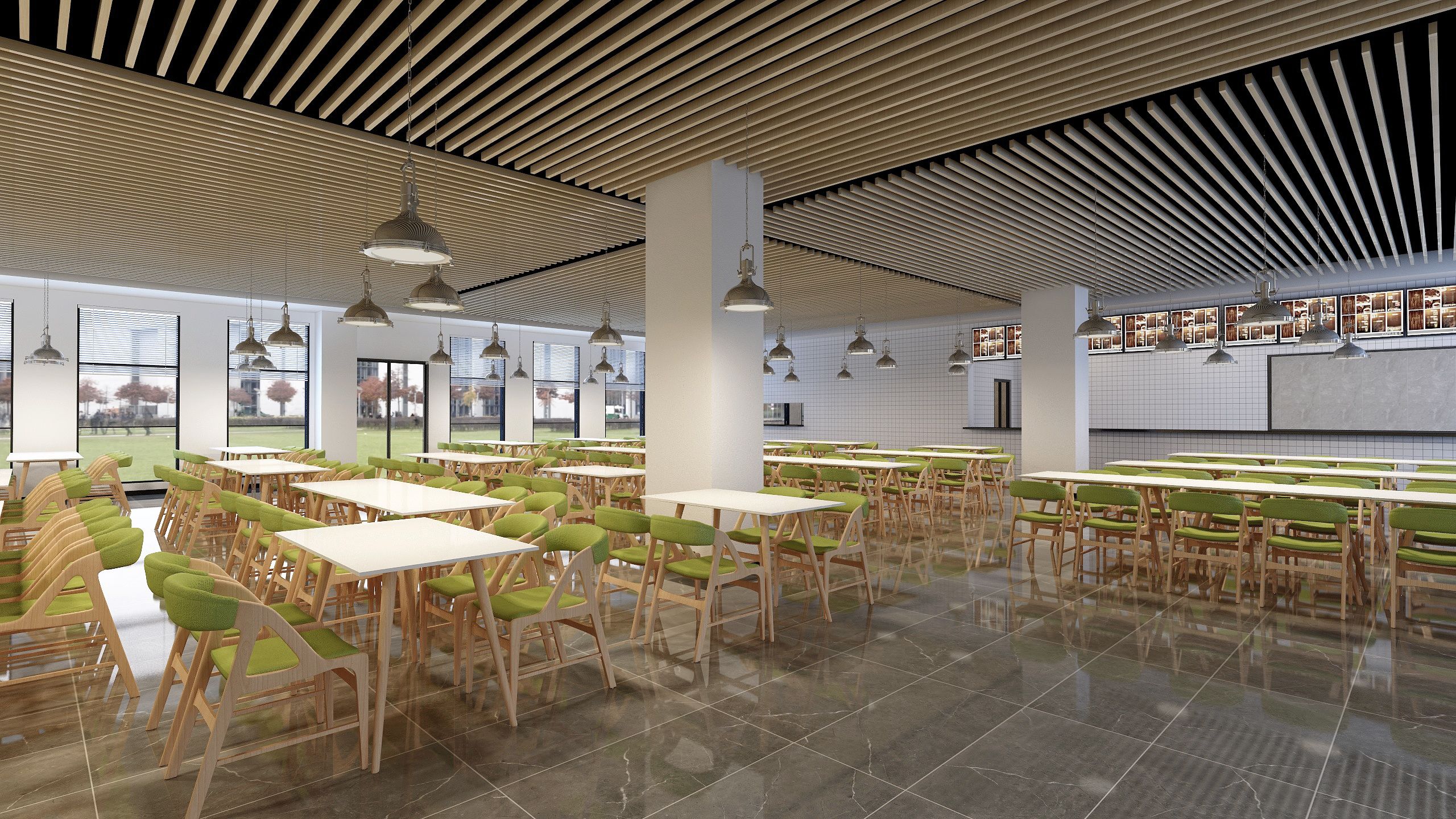 匯錦水務(wù)公司職工510平米廠房裝修效果圖