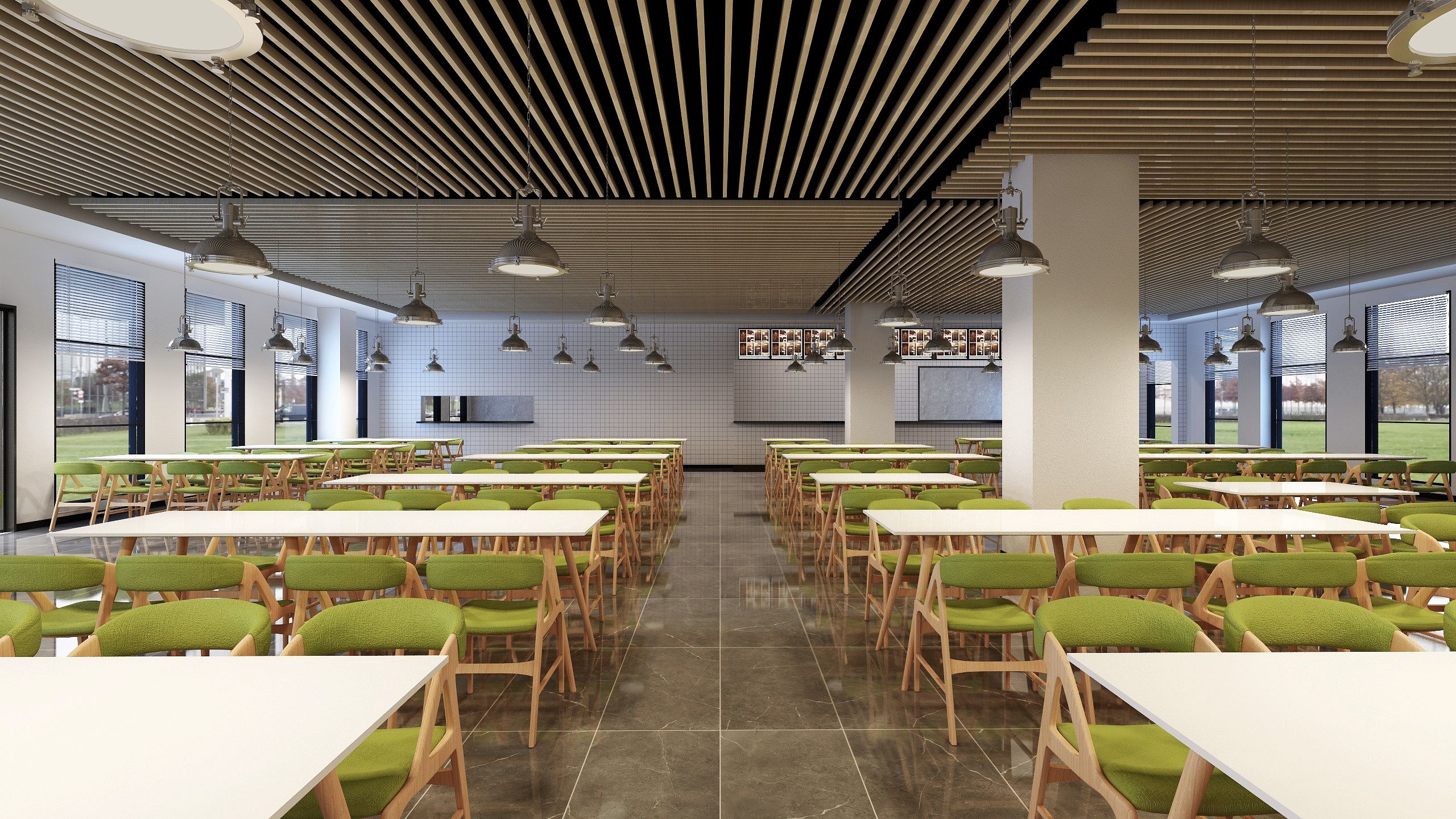 匯錦水務(wù)公司職工510平米廠房裝修效果圖